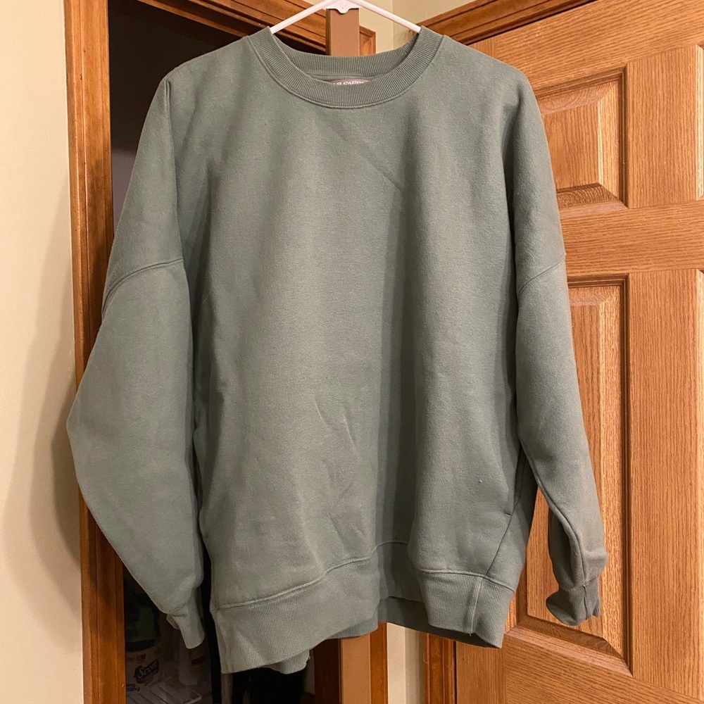 Tuff Athletics Olive Green Oversized Sweatshirt